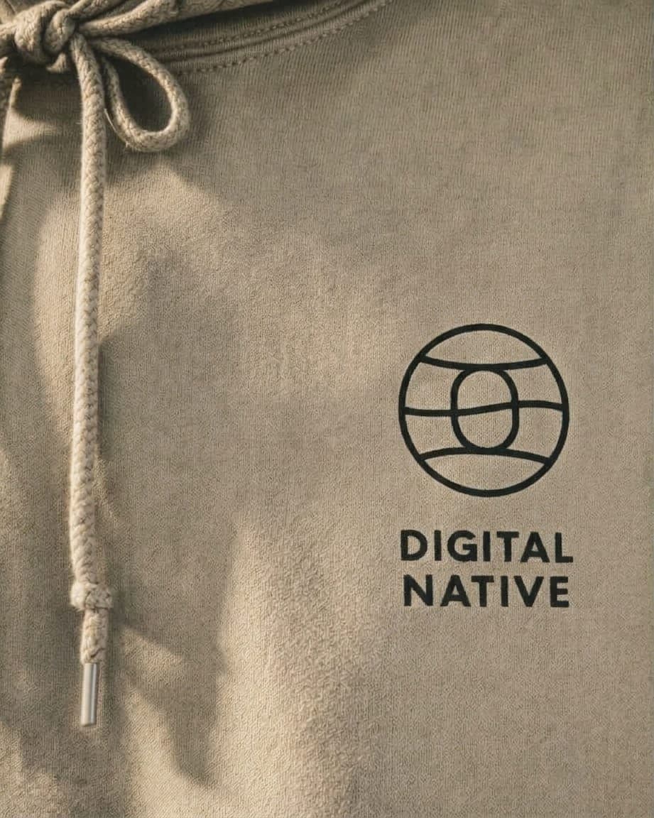 Close-up of the Digital Native chest print